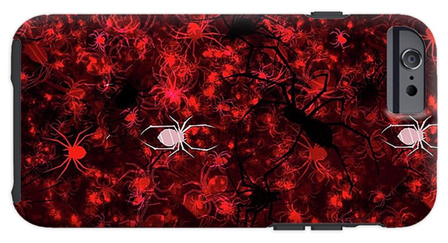 Red Spider Bokeh Pattern - Phone Case