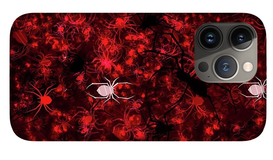 Red Spider Bokeh Pattern - Phone Case