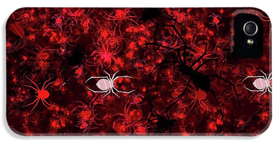 Red Spider Bokeh Pattern - Phone Case