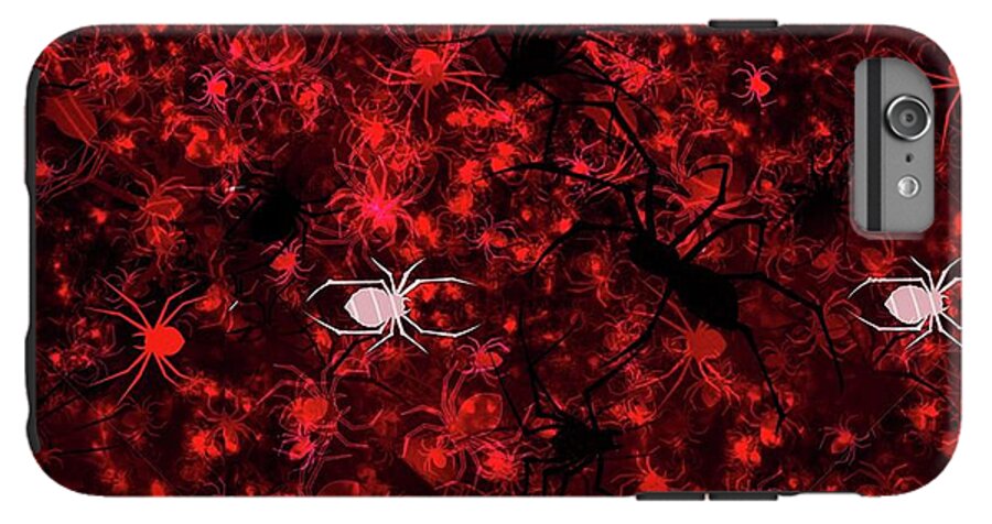 Red Spider Bokeh Pattern - Phone Case