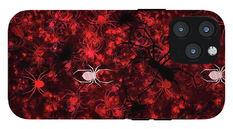 Red Spider Bokeh Pattern - Phone Case
