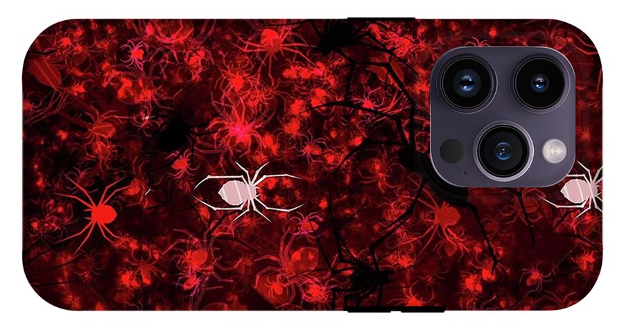 Red Spider Bokeh Pattern - Phone Case