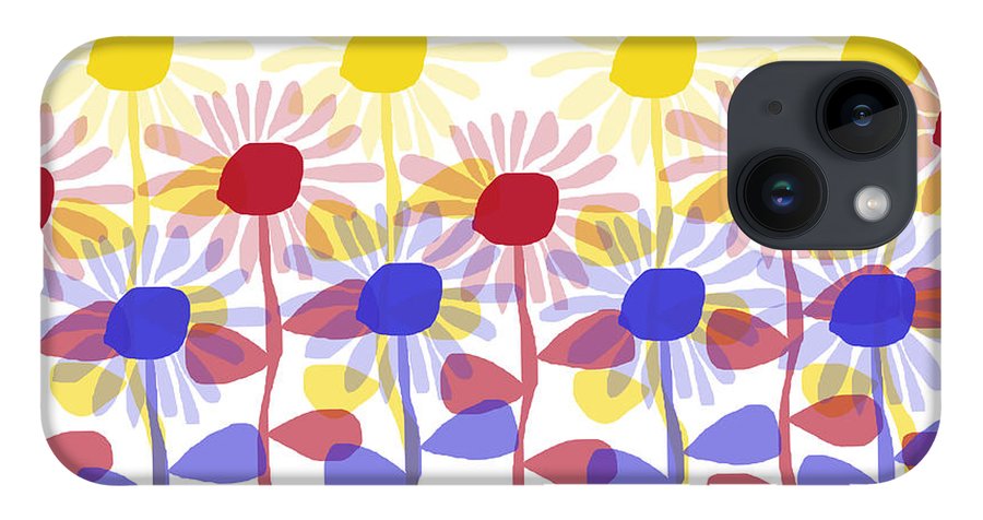 Red Yellow and Blue Sunflowers - Phone Case