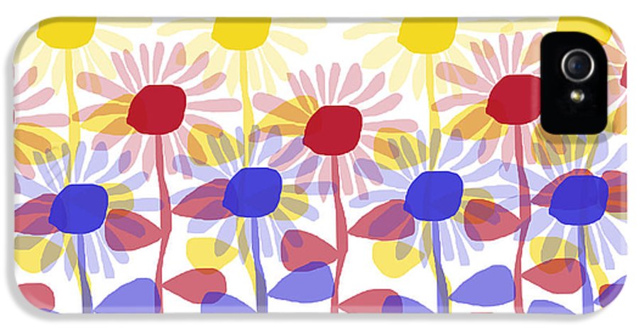 Red Yellow and Blue Sunflowers - Phone Case