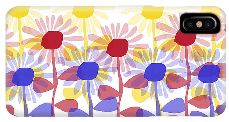Red Yellow and Blue Sunflowers - Phone Case