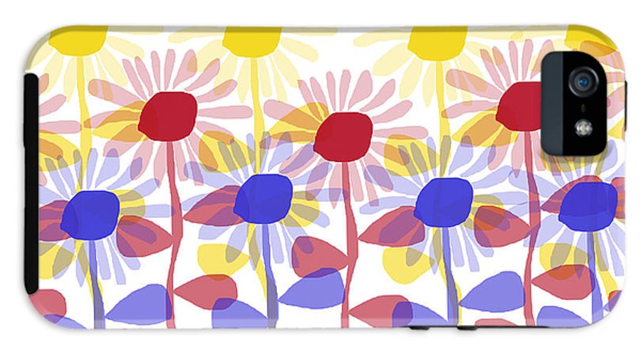 Red Yellow and Blue Sunflowers - Phone Case