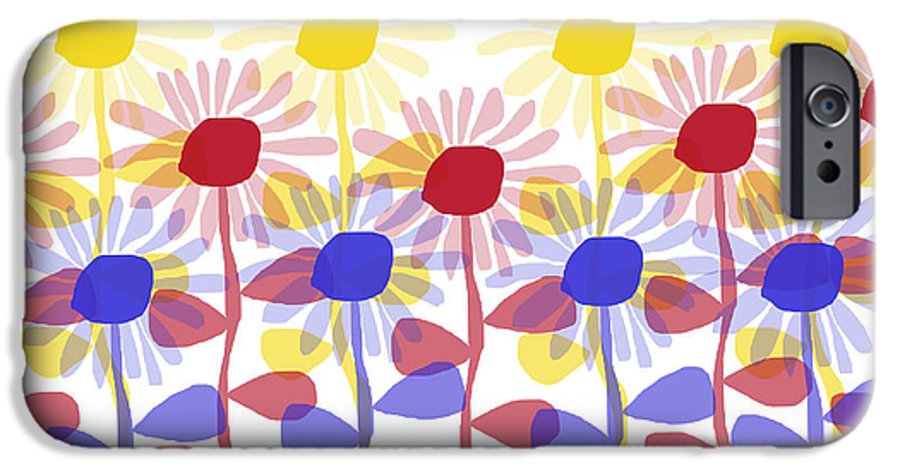 Red Yellow and Blue Sunflowers - Phone Case