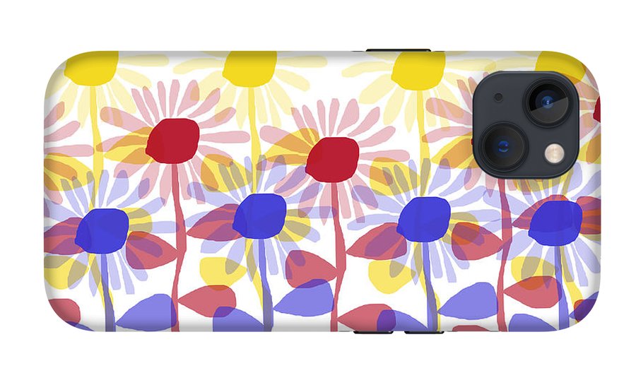 Red Yellow and Blue Sunflowers - Phone Case