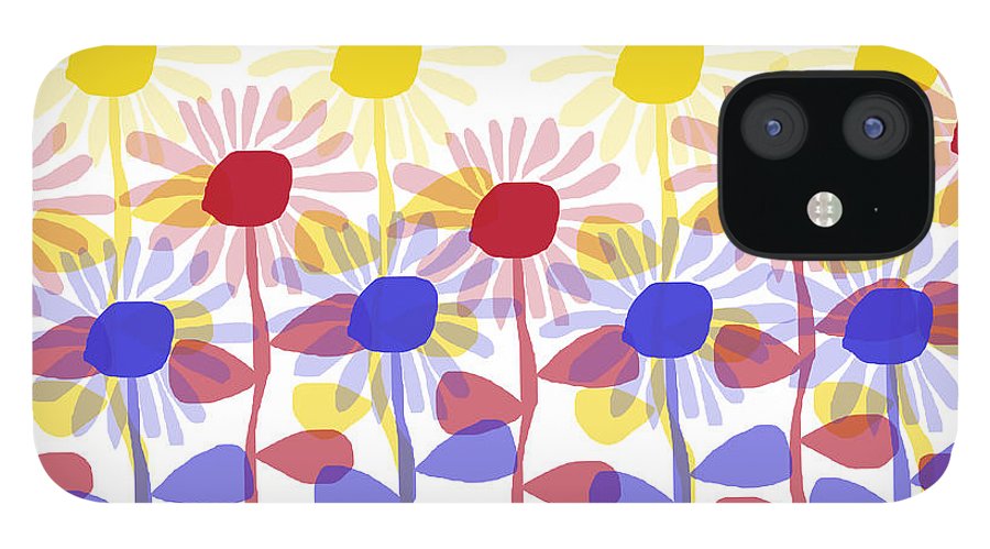 Red Yellow and Blue Sunflowers - Phone Case