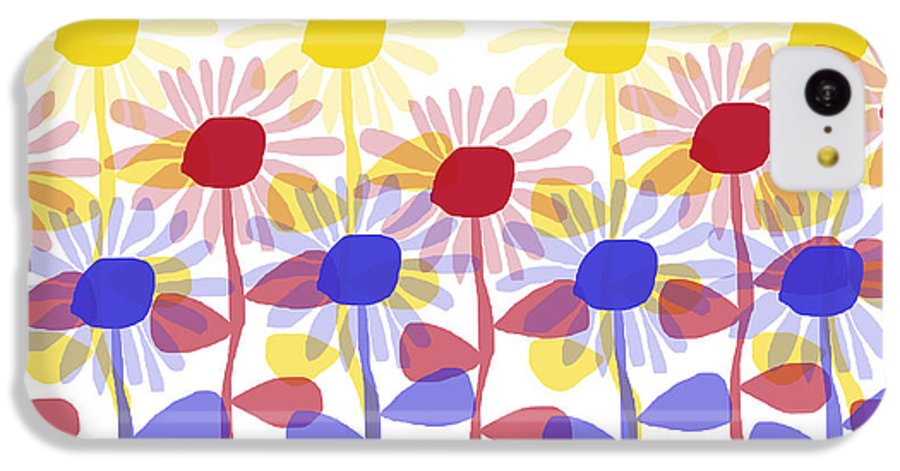 Red Yellow and Blue Sunflowers - Phone Case