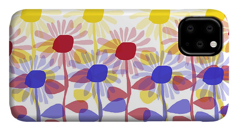 Red Yellow and Blue Sunflowers - Phone Case