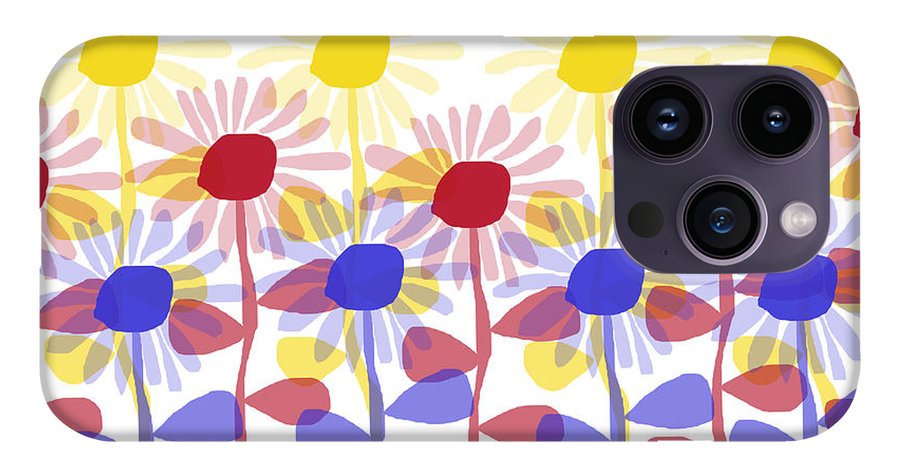 Red Yellow and Blue Sunflowers - Phone Case