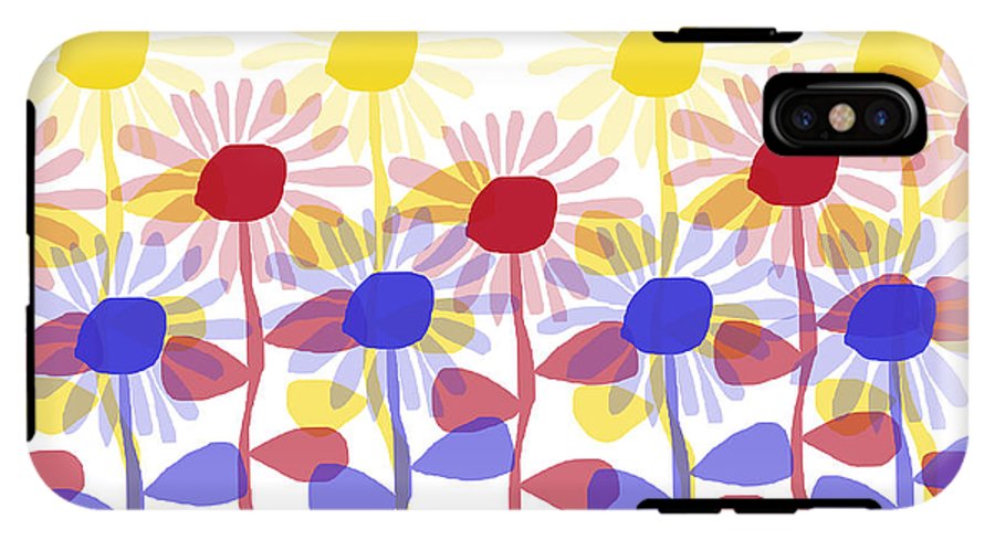 Red Yellow and Blue Sunflowers - Phone Case
