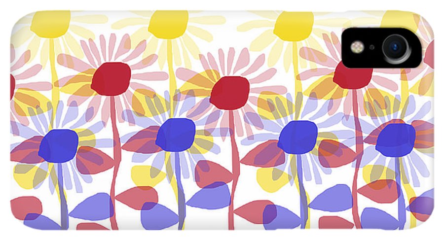 Red Yellow and Blue Sunflowers - Phone Case