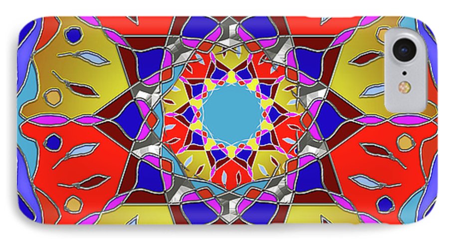 Red Yellow Blue Mandala - Phone Case