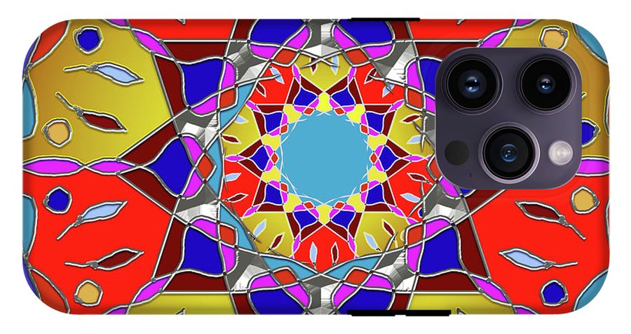 Red Yellow Blue Mandala - Phone Case