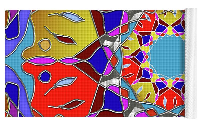 Red Yellow Blue Mandala - Yoga Mat