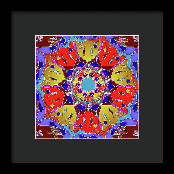Red Yellow Blue Mandala - Framed Print