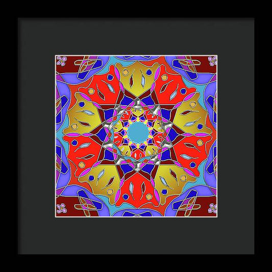 Red Yellow Blue Mandala - Framed Print
