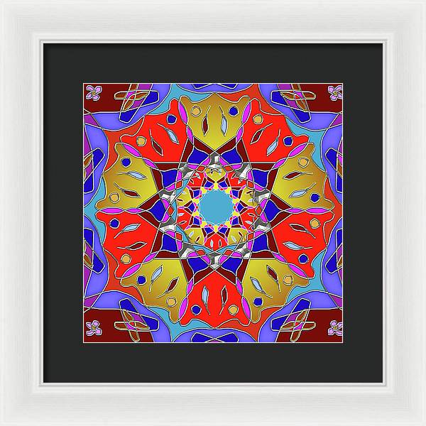 Red Yellow Blue Mandala - Framed Print