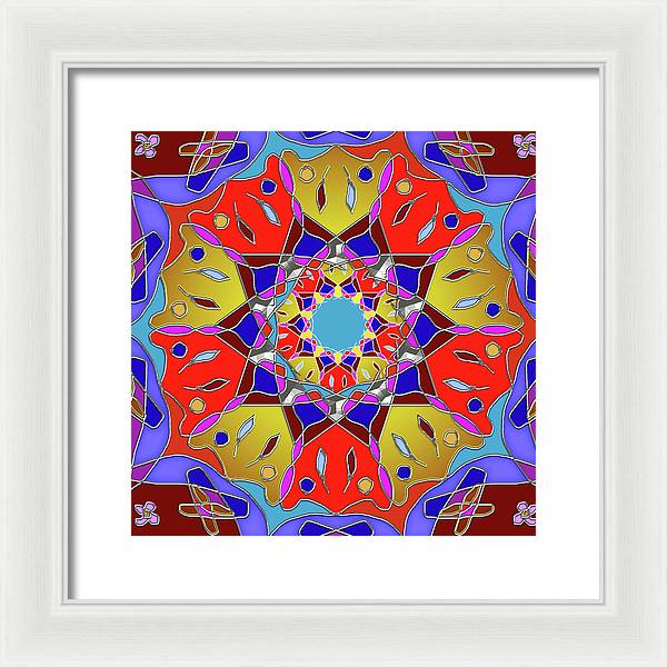 Red Yellow Blue Mandala - Framed Print