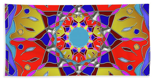 Red Yellow Blue Mandala - Bath Towel
