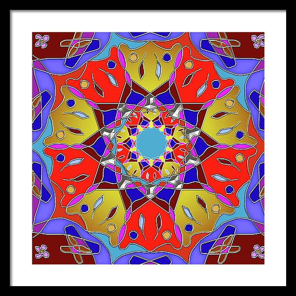 Red Yellow Blue Mandala - Framed Print