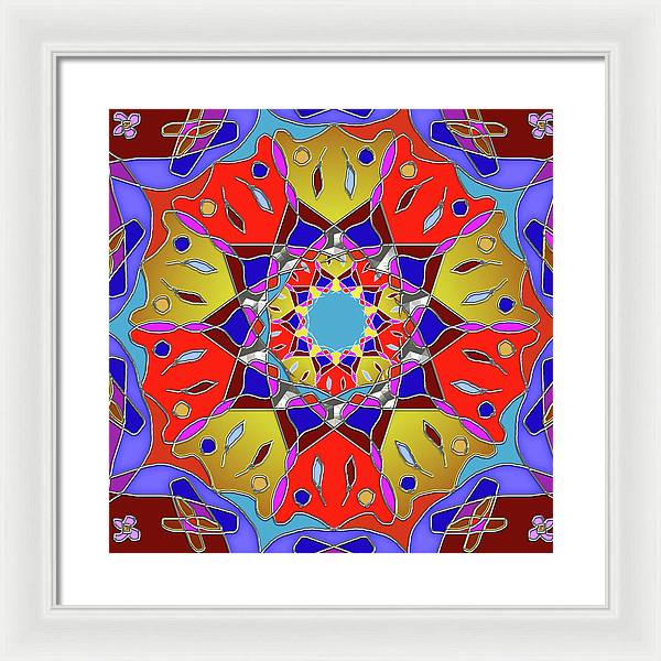 Red Yellow Blue Mandala - Framed Print