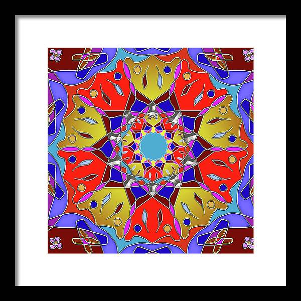 Red Yellow Blue Mandala - Framed Print