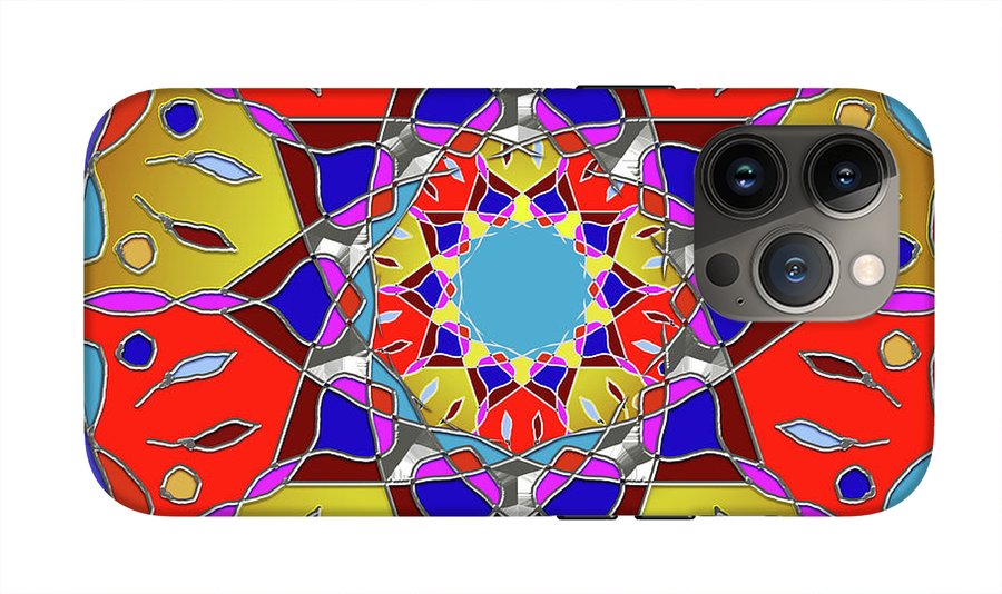 Red Yellow Blue Mandala - Phone Case