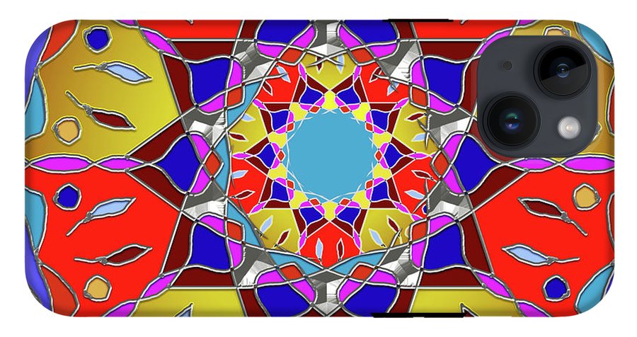 Red Yellow Blue Mandala - Phone Case