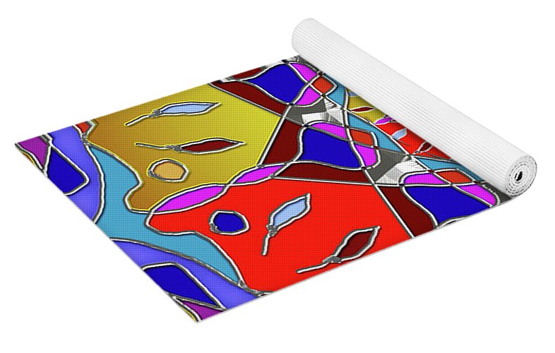 Red Yellow Blue Mandala - Yoga Mat