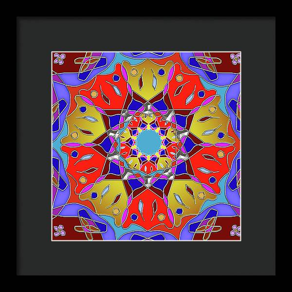 Red Yellow Blue Mandala - Framed Print