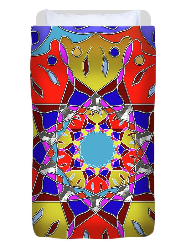 Red Yellow Blue Mandala - Duvet Cover