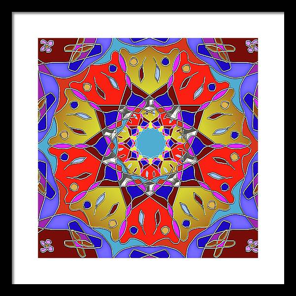 Red Yellow Blue Mandala - Framed Print