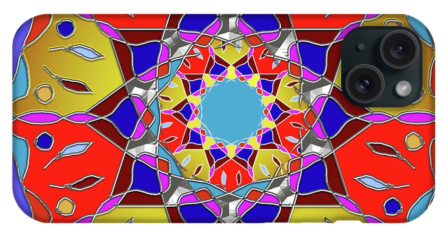 Red Yellow Blue Mandala - Phone Case
