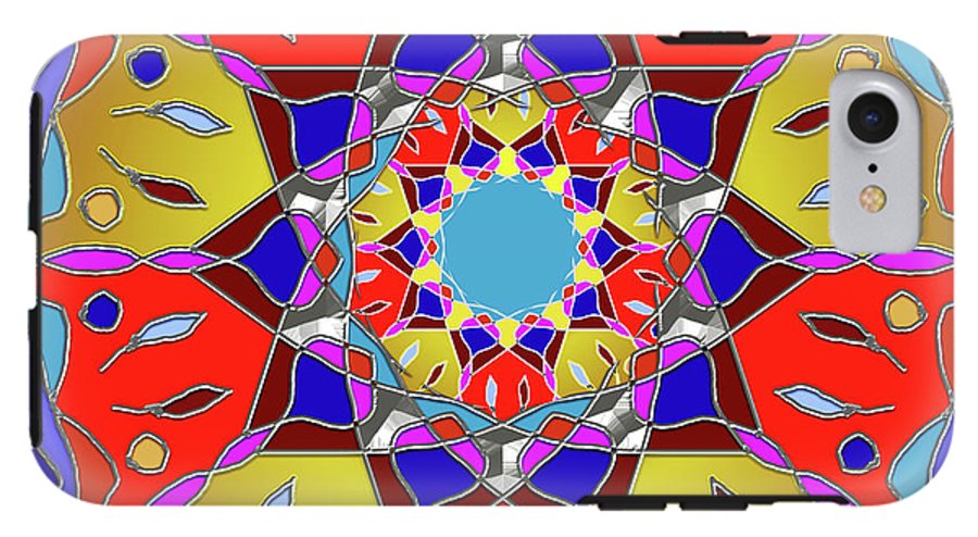 Red Yellow Blue Mandala - Phone Case