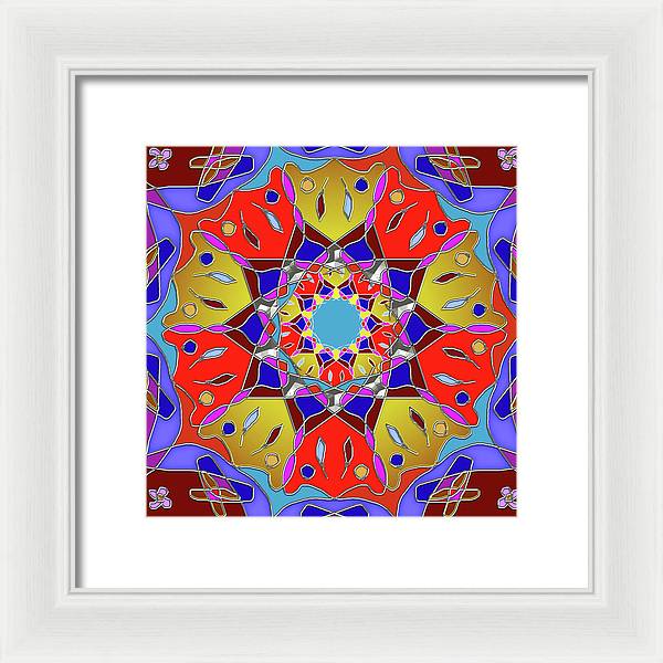 Red Yellow Blue Mandala - Framed Print