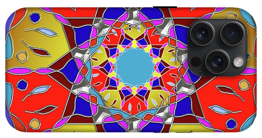 Red Yellow Blue Mandala - Phone Case