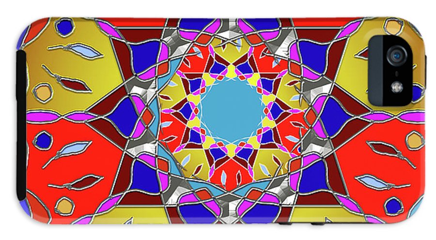 Red Yellow Blue Mandala - Phone Case