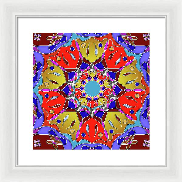 Red Yellow Blue Mandala - Framed Print