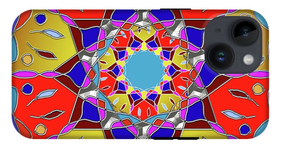 Red Yellow Blue Mandala - Phone Case