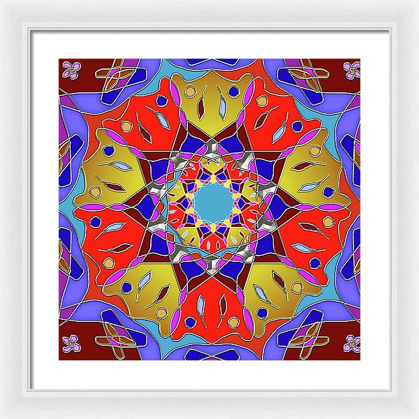 Red Yellow Blue Mandala - Framed Print