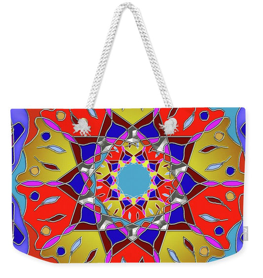 Red Yellow Blue Mandala - Weekender Tote Bag