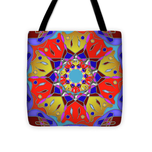 Red Yellow Blue Mandala - Tote Bag