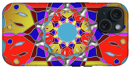 Red Yellow Blue Mandala - Phone Case