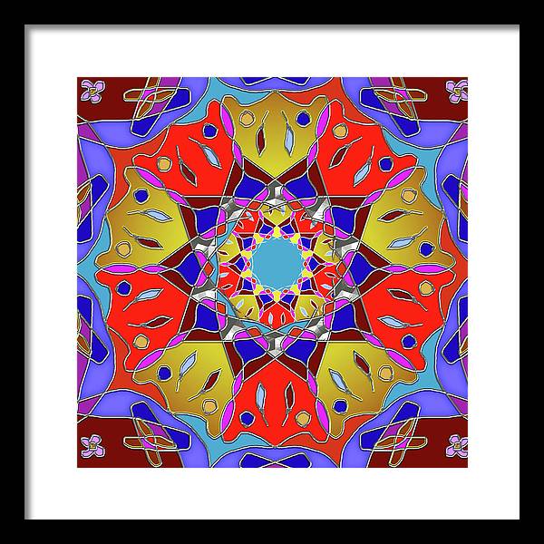 Red Yellow Blue Mandala - Framed Print
