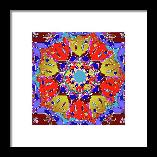 Red Yellow Blue Mandala - Framed Print