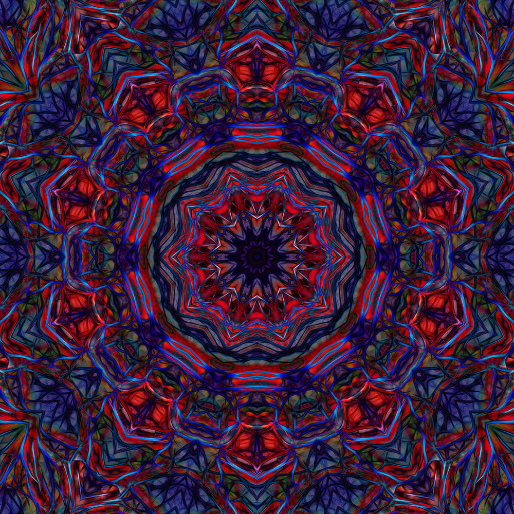 Red Blue Kaleidoscope Digital Image Download