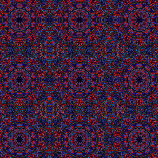 Red Blue Kaleidoscope Digital Image Download
